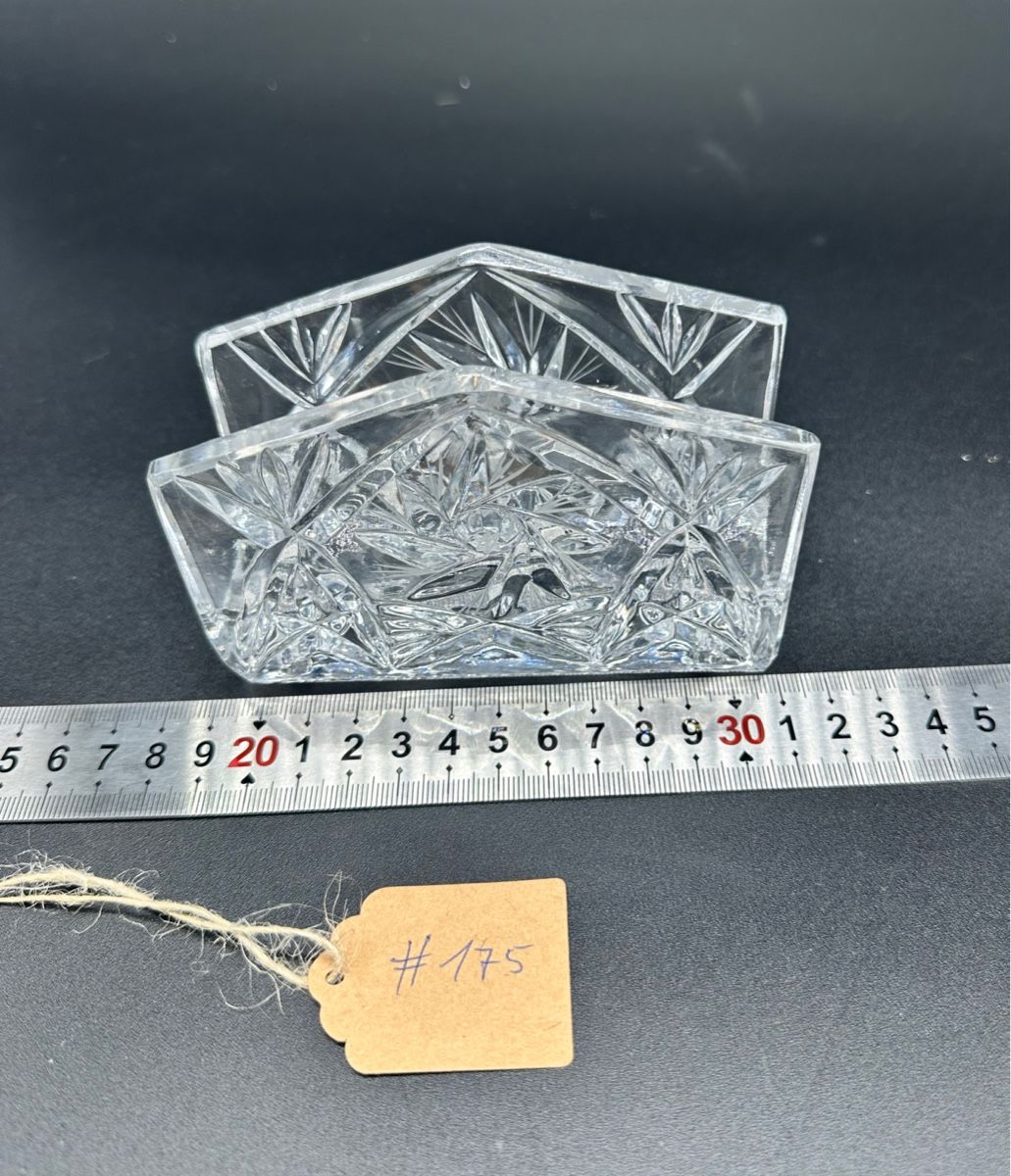 Altro in Stoviglie & Bicchieri: Vintage Crystal Glass Napkin Holder - Chic Tableware – Usato da Villmergen venduto da JacRon 1
