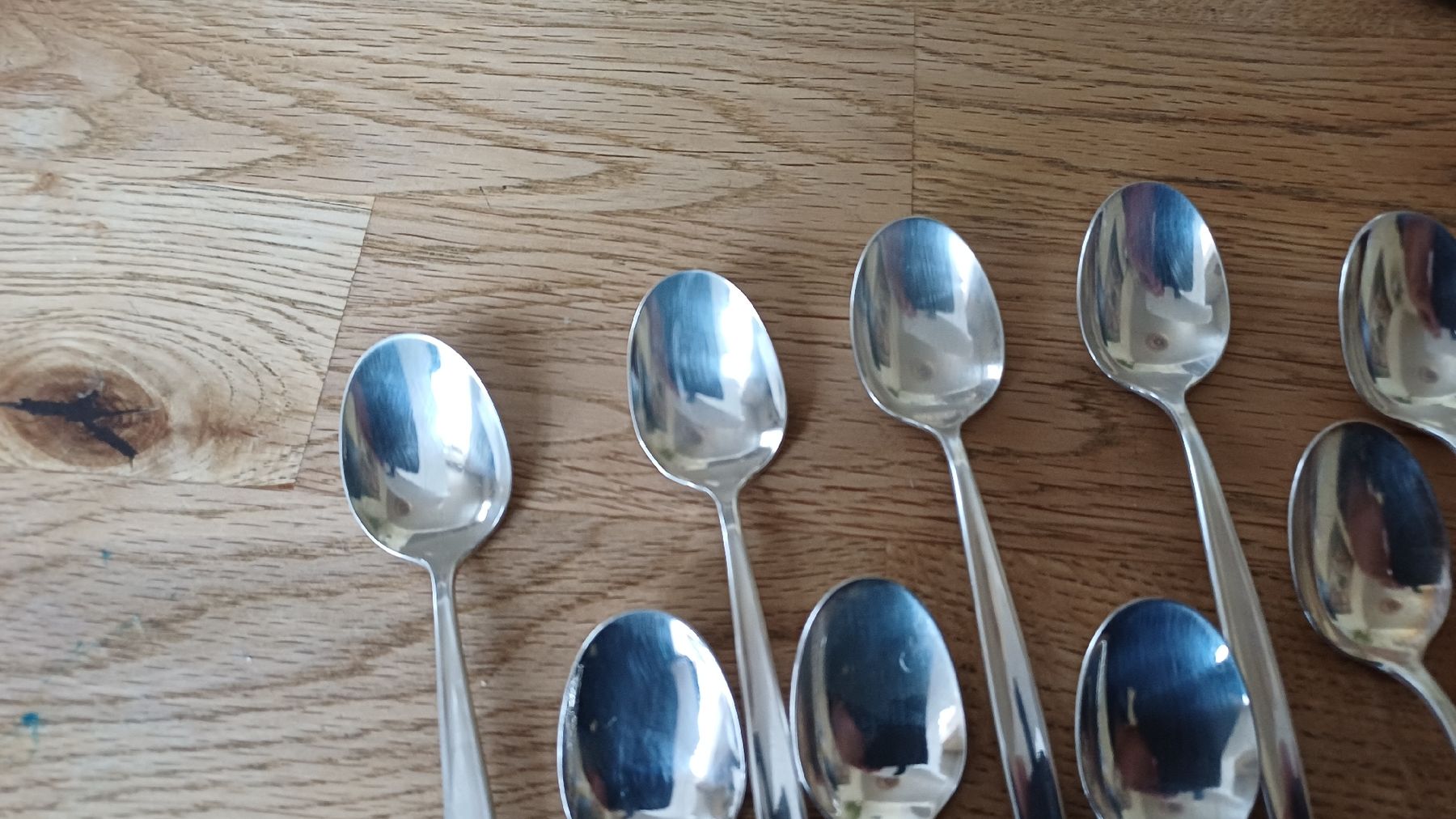 Cucchiai: 9 Silberne Kaffee Löffel  – Usato da Flawil venduto da Pinkmalibu