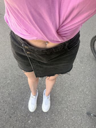 ZARA Jeansrock Schwarz Gr L Rock Hose pants hotpants