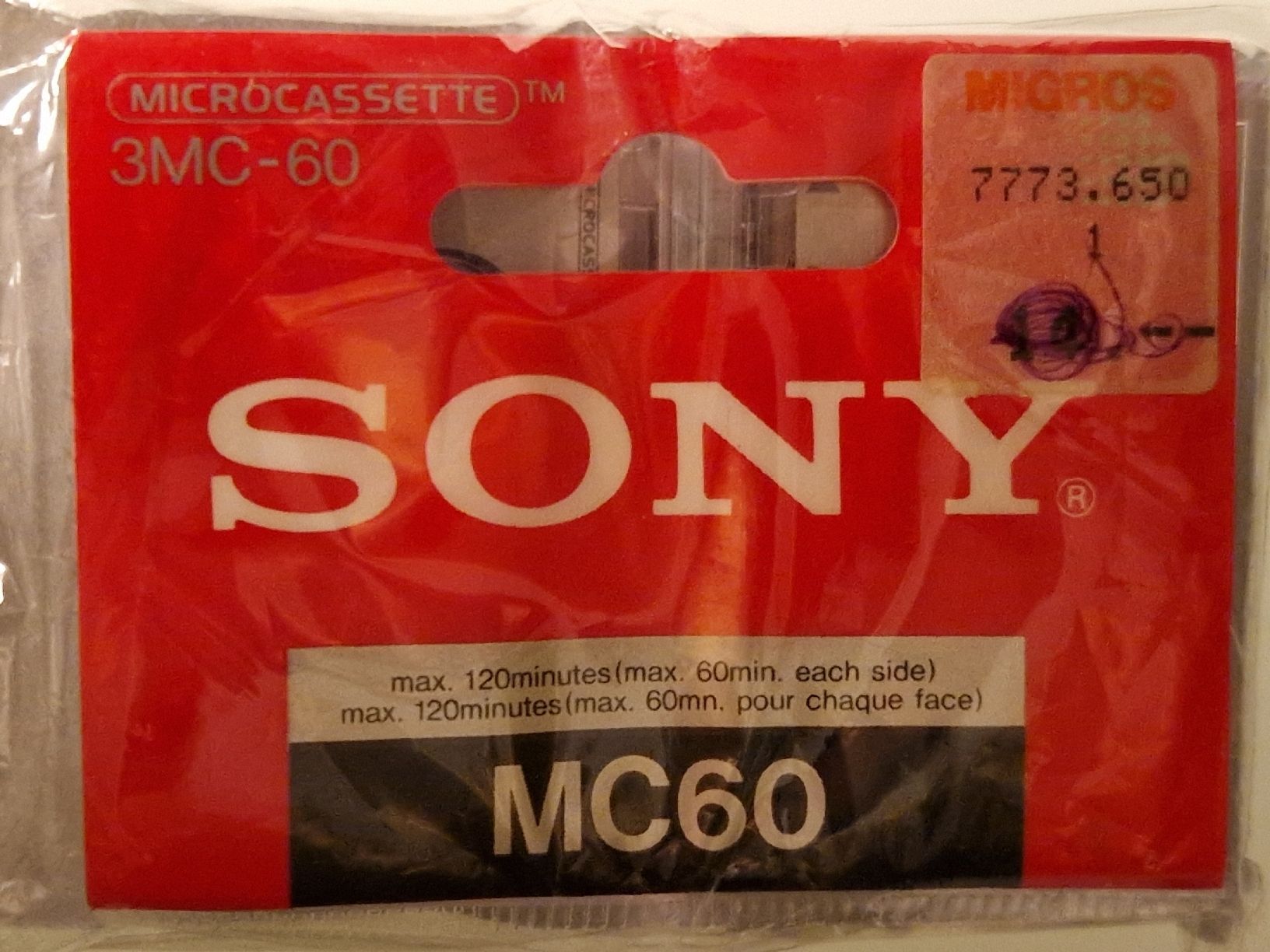 Musicassette: 3 Sony 3MC-60 Microcassette neu – Nuovo e nell'imballaggio originale da Küssnacht am Rigi venduto da Mika014