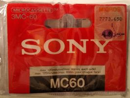 3 Sony 3MC-60 Microcassette neu