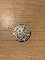 Sehr seltene 2 Schweizer Franken Silber Münze Jahrgang 1931
