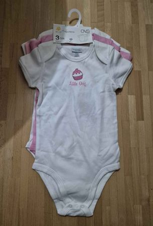 3 Baby-Bodys Gr. 98, 100% Baumwolle, Neu mit Etikett