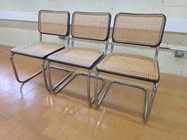 3 Designer Stühle S32 ( Cesca ) Marcel Breuer für Thonet