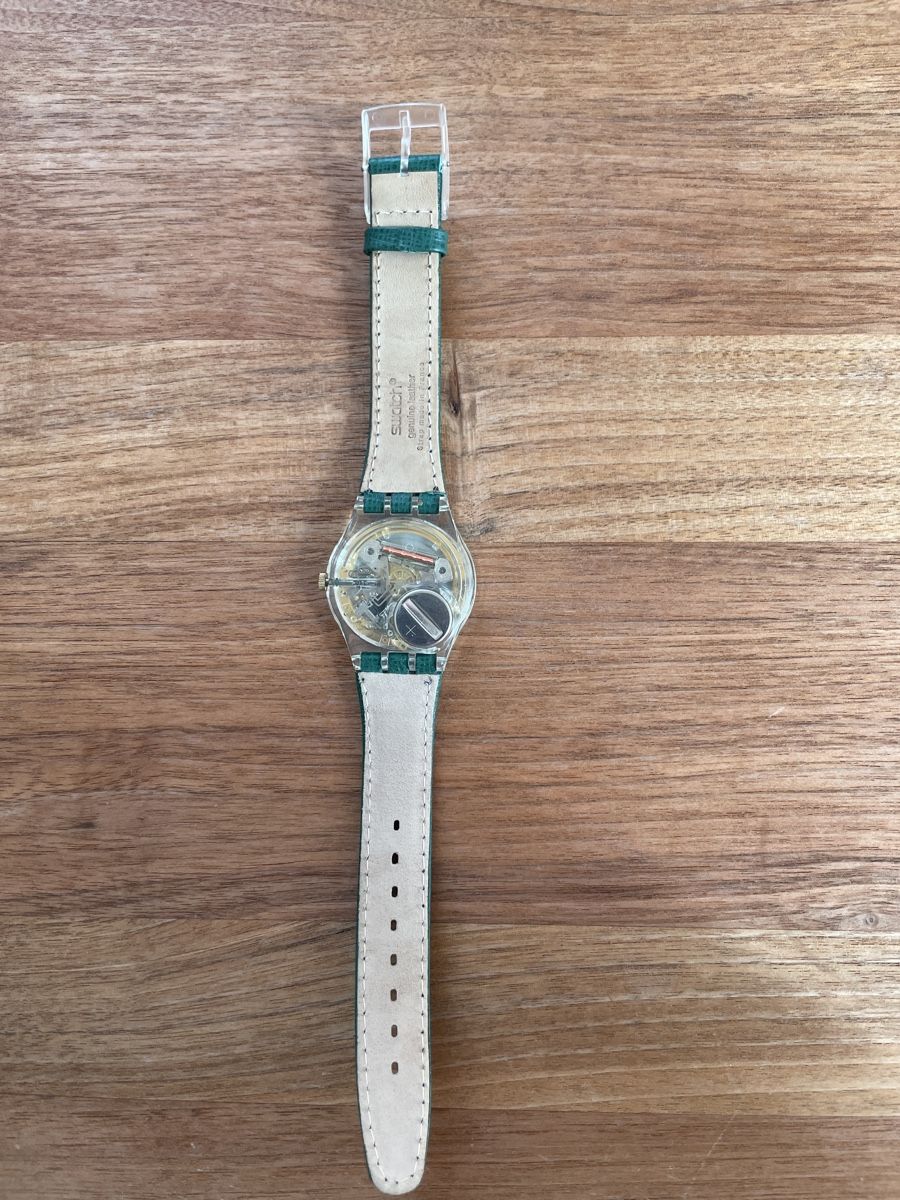 Swatch Orologi: Swatch mit Lederarmband – Usato da Männedorf venduto da ibrb 2