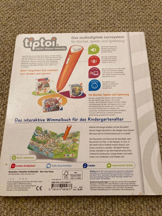 Ravensburger Tiptoi Mein Wimmelbuch – Interaktives Wimmelbuch Für Kinder Ab 4 Jahren, Inkl. Gratis-Sticker