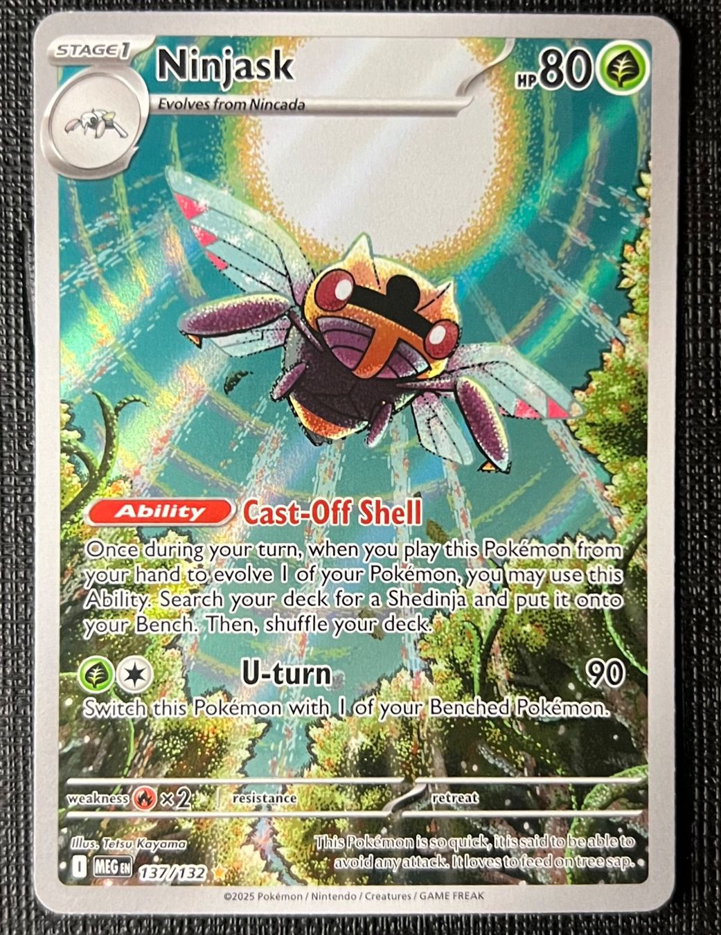 Pokémon Sammelbilder & Trading cards: Pokemon Mega Evolution Ninjask 137/132 EN – Gebraucht aus Appenzell von RMBricks