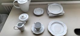 Kaffe set 12 x + 12 teller 21 cm