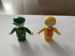 2x Vintage Brio Figuren 90er Bahn Schaffner + Dame Gelb OG