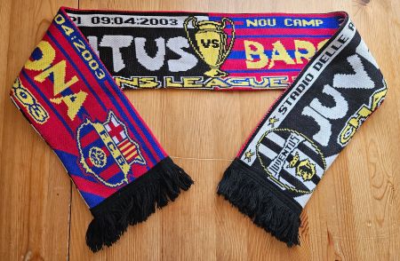 Juventus Turin vs. FC Barcelona 2003 Schal Fan Fussball CHL