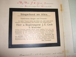 Sängerbund Albis - Protokollbuch