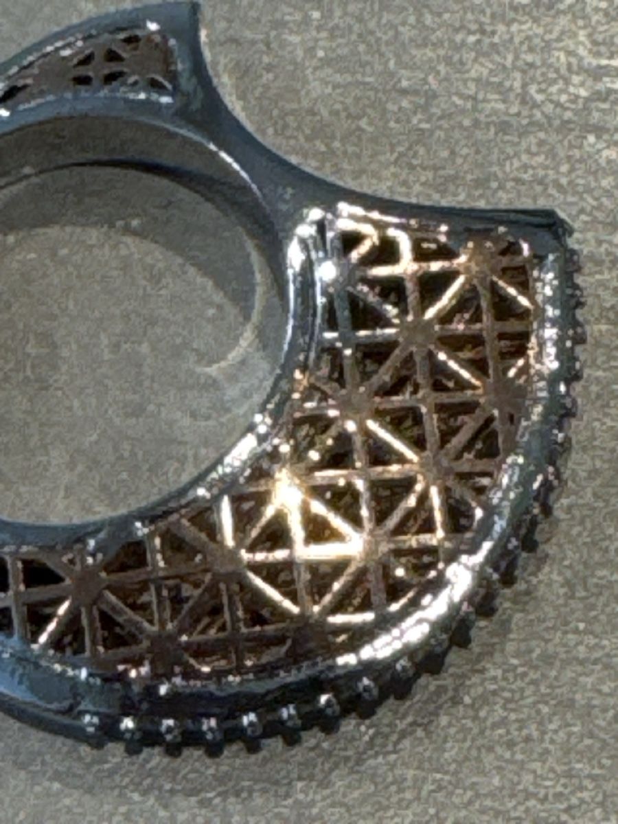 Anelli: Silberfarbiger Ring mit Muster, Grösse 18, Neu! – Nuovo e nell'imballaggio originale da Lotzwil venduto da Tgdromad 4