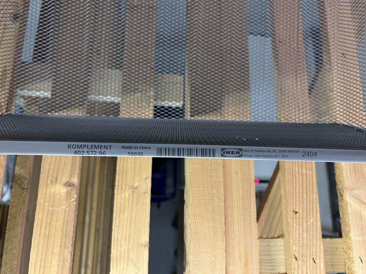 Ikea Altro per la casa: Ikea Komplement Netzdrahtkorb inkl. Schienen, grau, 100x58cm – Usato da Brunnen venduto da luc_8fgh 5