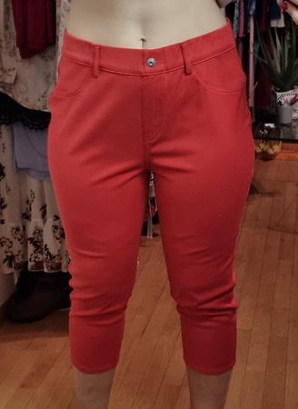 Rote Stretch Capri-Hose Gr. XL Damen Sommer - Helena Vera