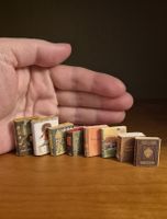 8 Bücher fürs Puppenhaus/Puppenstube 