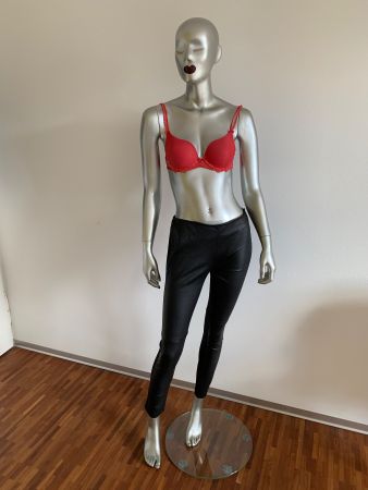 Akris: OVP-Neue schwarze Lederhose mit Etikette NP $1390, 36