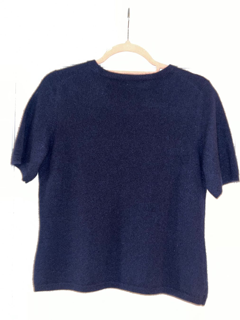 Peter Hahn Tops: Peter Hahn Kaschmir, Pullover kurze Ärmel, dunkelblau, 42 – Gebraucht aus Riet (Neftenbach) von kim_gfw6 6