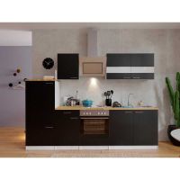 249 Küchenzeile Singleküche 270cm S/W - Küche Einbauküche