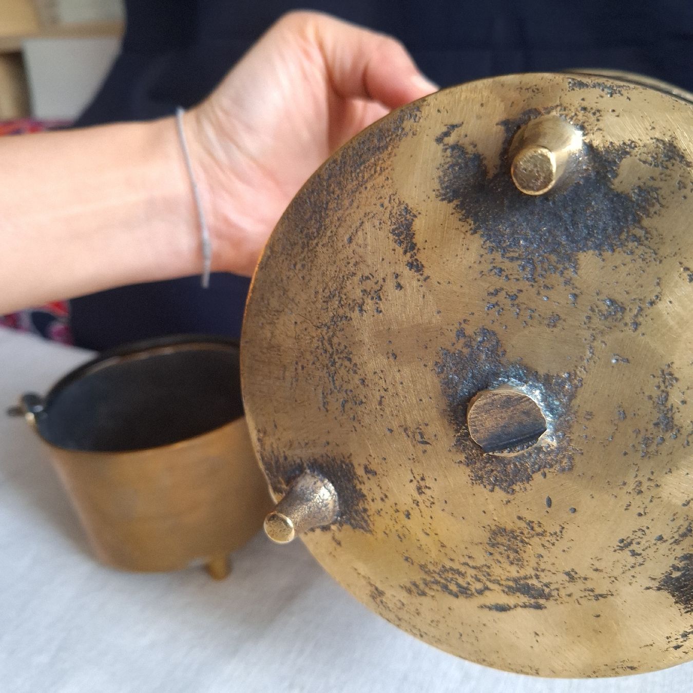 Pentole: 2 schöne, massive Töpfe, Eimer, Kessel – Usato da Winterthur venduto da Goldpipau 8