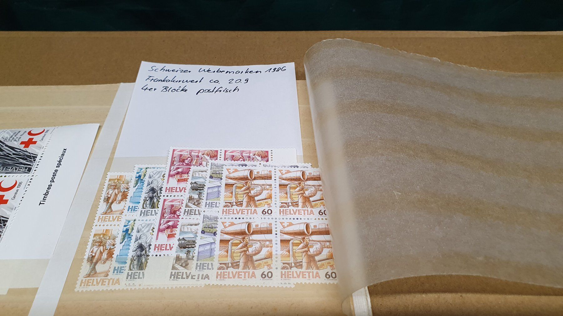 Tutti i francobolli: Schweizer Werbemarken Konvolut 1986 4er Blöcke postfrisch – Usato da Richigen venduto da Auerhahn11 2