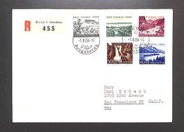 1954 FDC Pro Patria Ersttagsbrief "DEUTSCH" Einschreiben