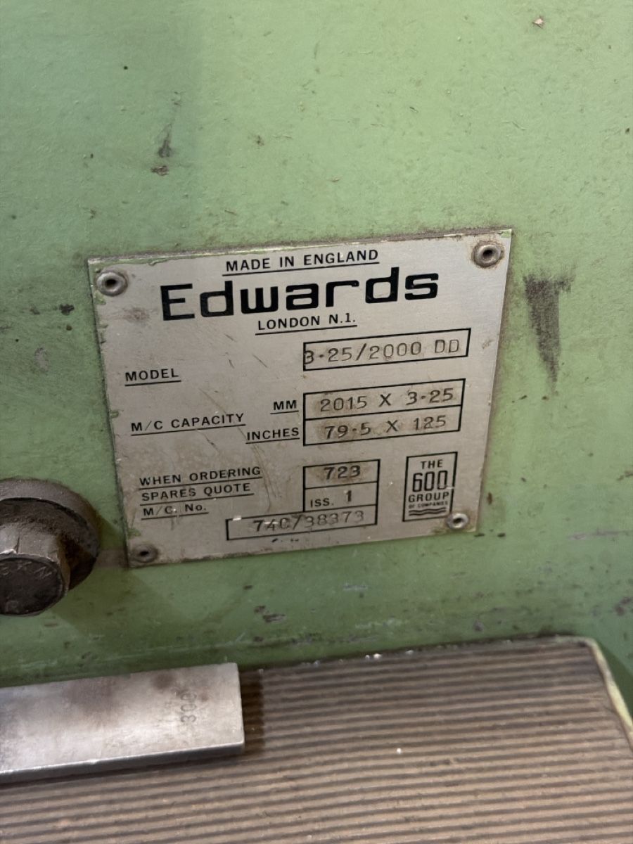 Tutte le macchine: Blechschere Edwards Truecut B-25/2000 DD gebraucht – Usato da Effretikon venduto da Metacon8307 1