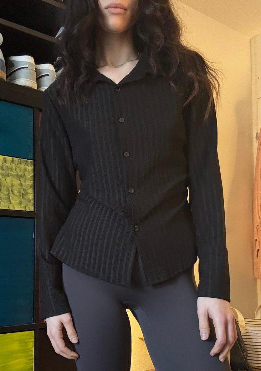 Shein Camicette: Schicke Herbst Bluse, schwarz, Gr. S – Usato da Bülach venduto da reaos
