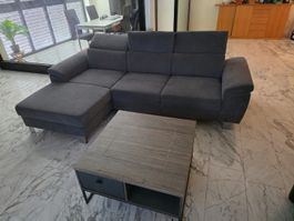 lEcksofa TIM – Grau | inkl. Bettfunktion & Bettkasten
