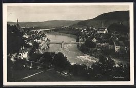 AK Laufenburg, Ortspartie mit Brücke