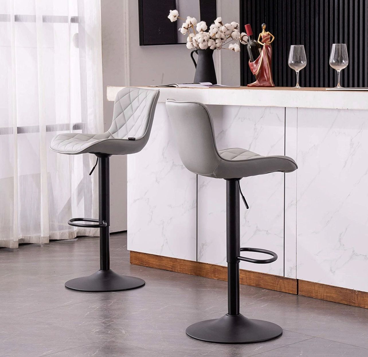 Sgabelli: + Kidol & Shellder Barhocker, PU Leder 2-er Set – Nuovo e nell'imballaggio originale da Amriswil venduto da JaJa-Express 4