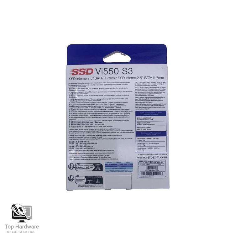 Verbatim Vi550 S3 SSD, III, GB, flach SATA 2.5\