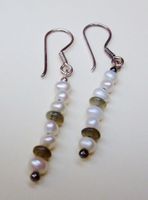 Schöne Ohrringe, Perlen Labradorite Silber 925 - alles echt