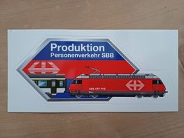 SBB Lokpersonal Produktion Personenverkehr, Aufkleber Re 460