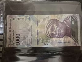 Venezuela 1000 Bolivares Seltene Banknote Top Zustand!