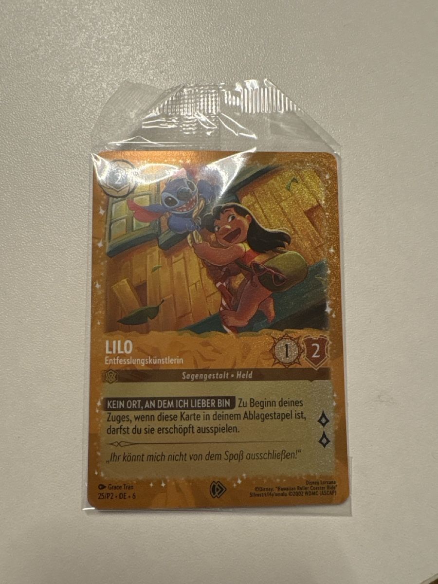 Disney Carte collezionabili: Lorcana LILO 25/P2 Promo – Nuovo e nell'imballaggio originale da Adliswil venduto da Travant
