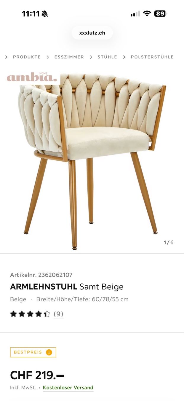 Stühle: Essstühle – Neu (gemäss Beschreibung) aus Volketswil von Fashiongirl 2