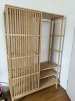 NORDKISA Kleiderschrank, offen/Schiebetür, Bambus