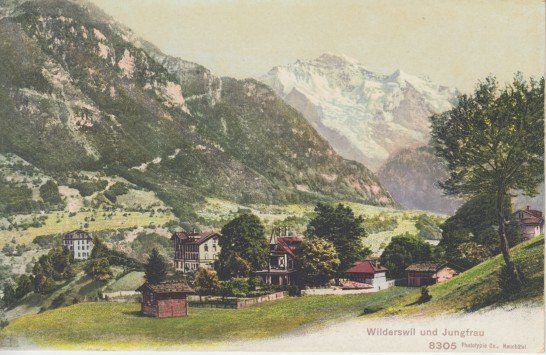 Cartoline postali: Wilderswil und Jungfrau – Usato da Zuerich venduto da OceanLinerPostcards
