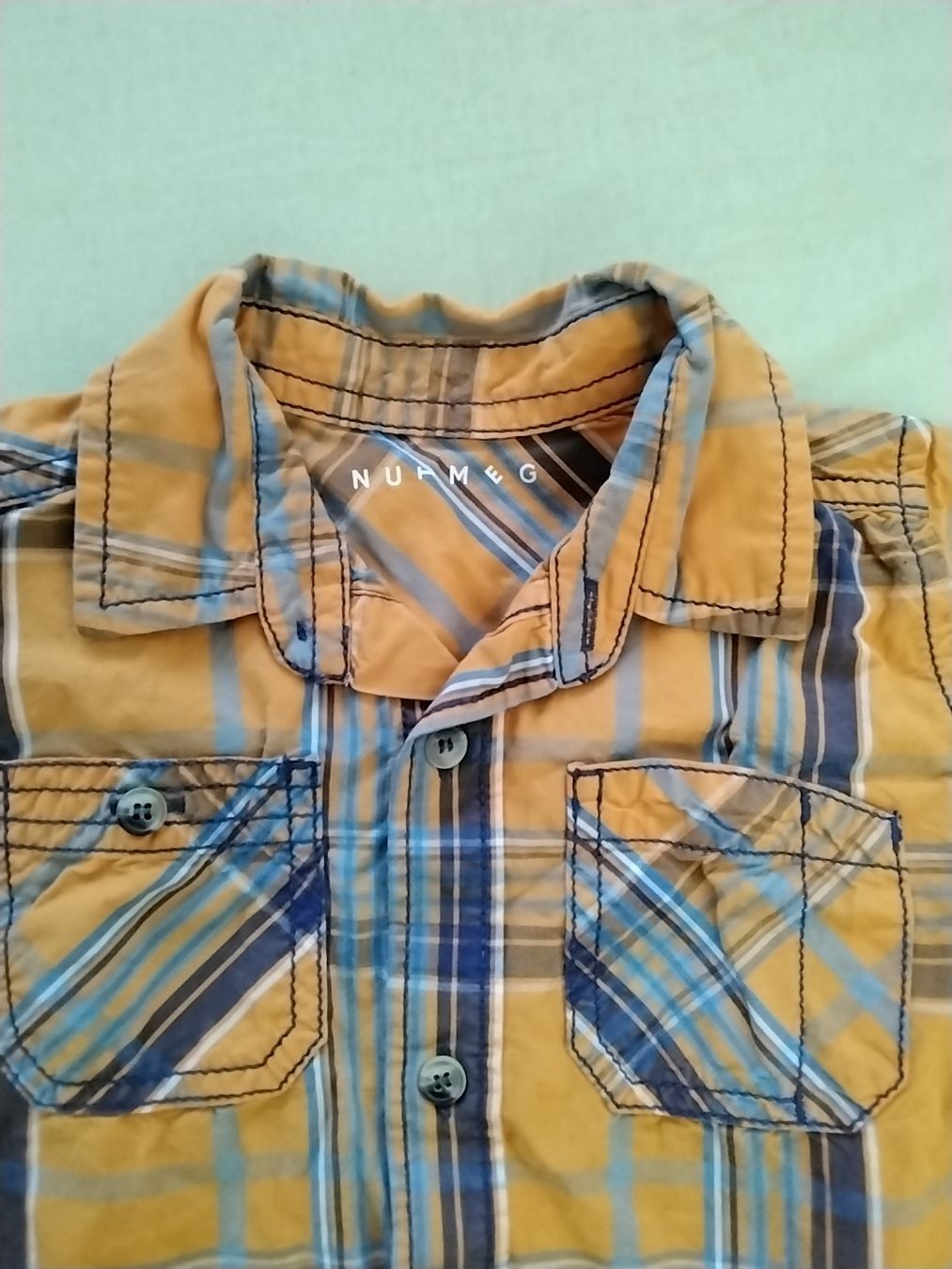 Hemden, T-Shirts & Polos: Kurzes Hemd kariert Gr. 104 - 110 – Gebraucht aus Balterswil von Meerdeern 1
