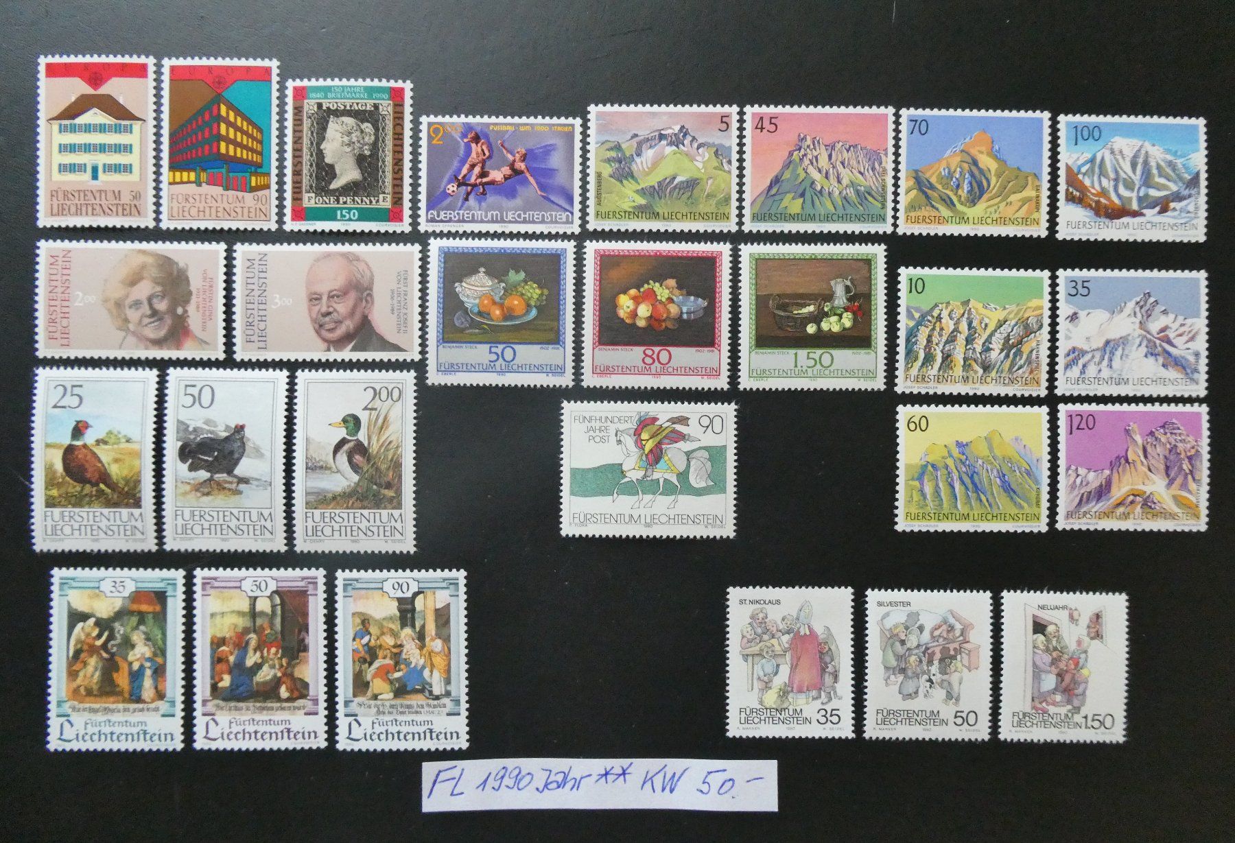 Alle Briefmarken: FL 1990 Jahr postfrisch – Gebraucht aus Lausen von Herbamare01