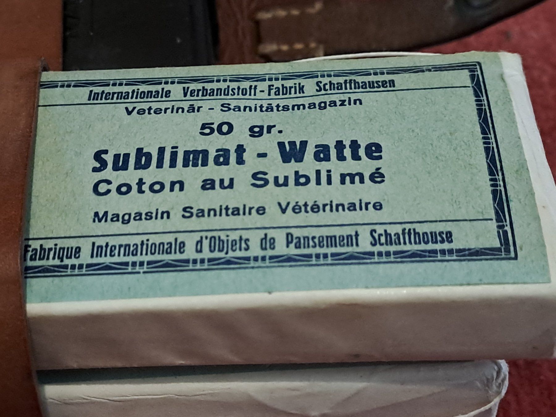 Schweizer Armee Uniformen: Veterinär Operationstasche ab 1934 – Gebraucht aus St.Gallen von Infanteriewerk 6