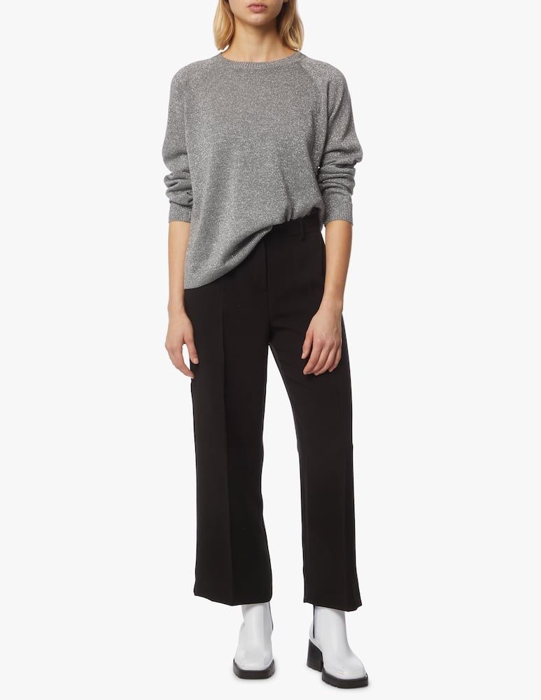 Max Mara Maglioni & Felpe: Max Mara Weekend Pullover mit Metallic-Effekt – Grau/Silber – Nuovo (secondo la descrizione) da Ebmatingen venduto da dartim 2