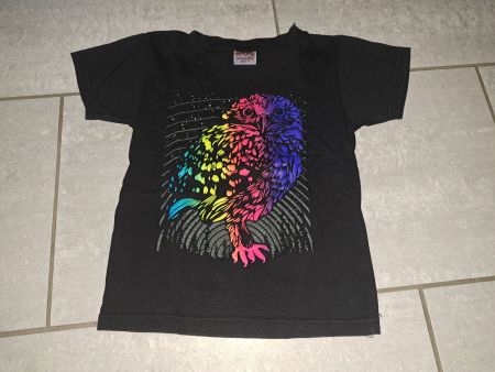 Schwarzes T-Shirt mit Eule Gr. 98/104 Neu