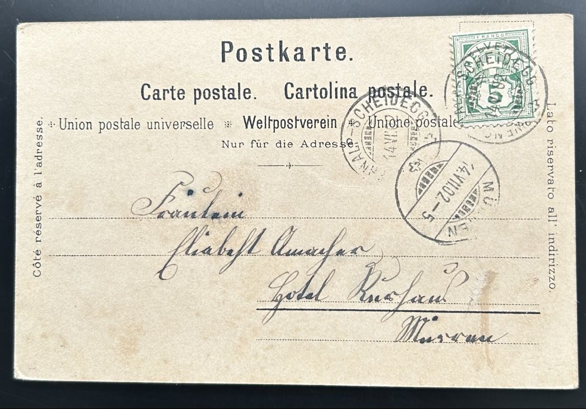Cartoline postali: Jungfraubahn Schlumpf Litho  – Usato da Horw venduto da Tellbub 1