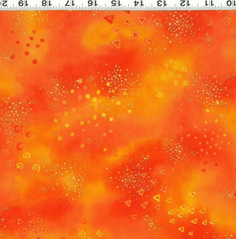 Stoffe: Laurel Burch Basics Glitter Orange – Neu (gemäss Beschreibung) aus Langenthal von flowersNbirds