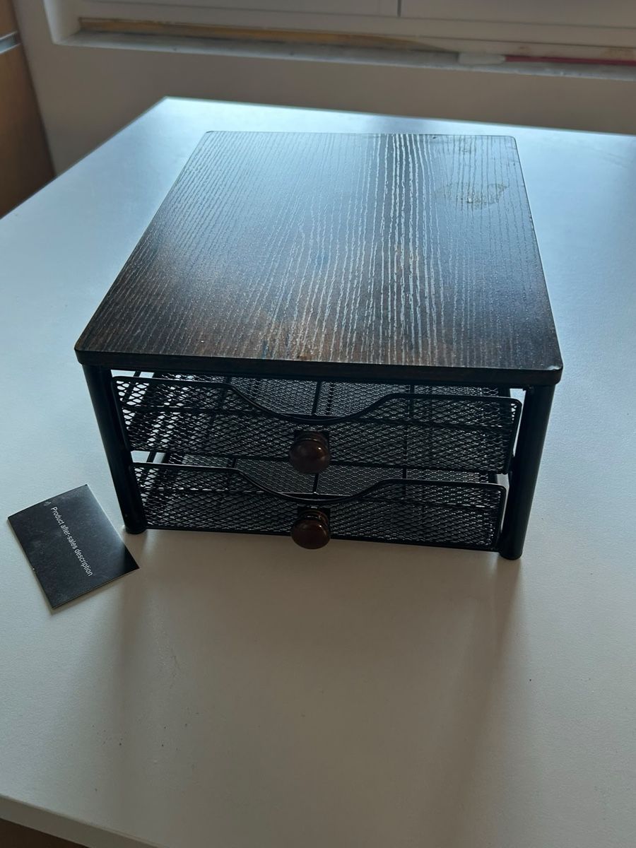Ablagesysteme: Schubladencontainer Metall und Holz Optik 2 Schubladen  – Gebraucht aus Brusio von WhiteObsidian
