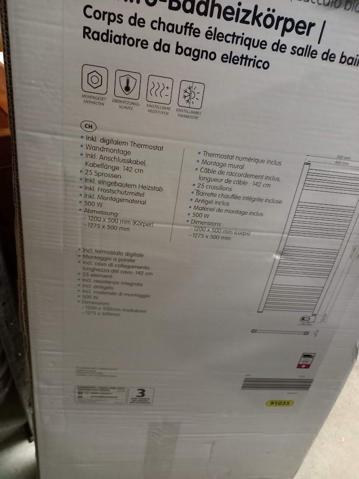 Radiatori: Elektro-Badheizköper – Nuovo e nell'imballaggio originale da Dübendorf venduto da msusak 2
