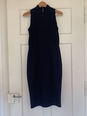 Langes dunkelblaues Kleid, Pencilkleid, Closet London, Gr 36
