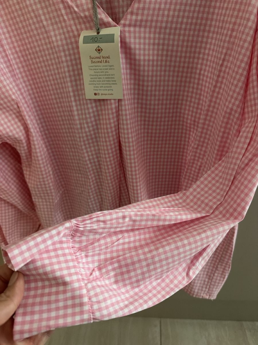 Camicette: Pink Gingham Blouse, New Collection, Size Large, Chic! – Nuovo (secondo la descrizione) da Paradiso venduto da Ixaya.studio 3