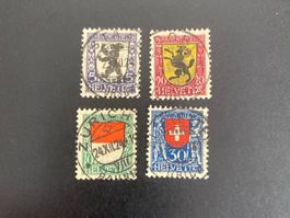 Satz Pro Juventute 1924; LUXUS Vollstempel